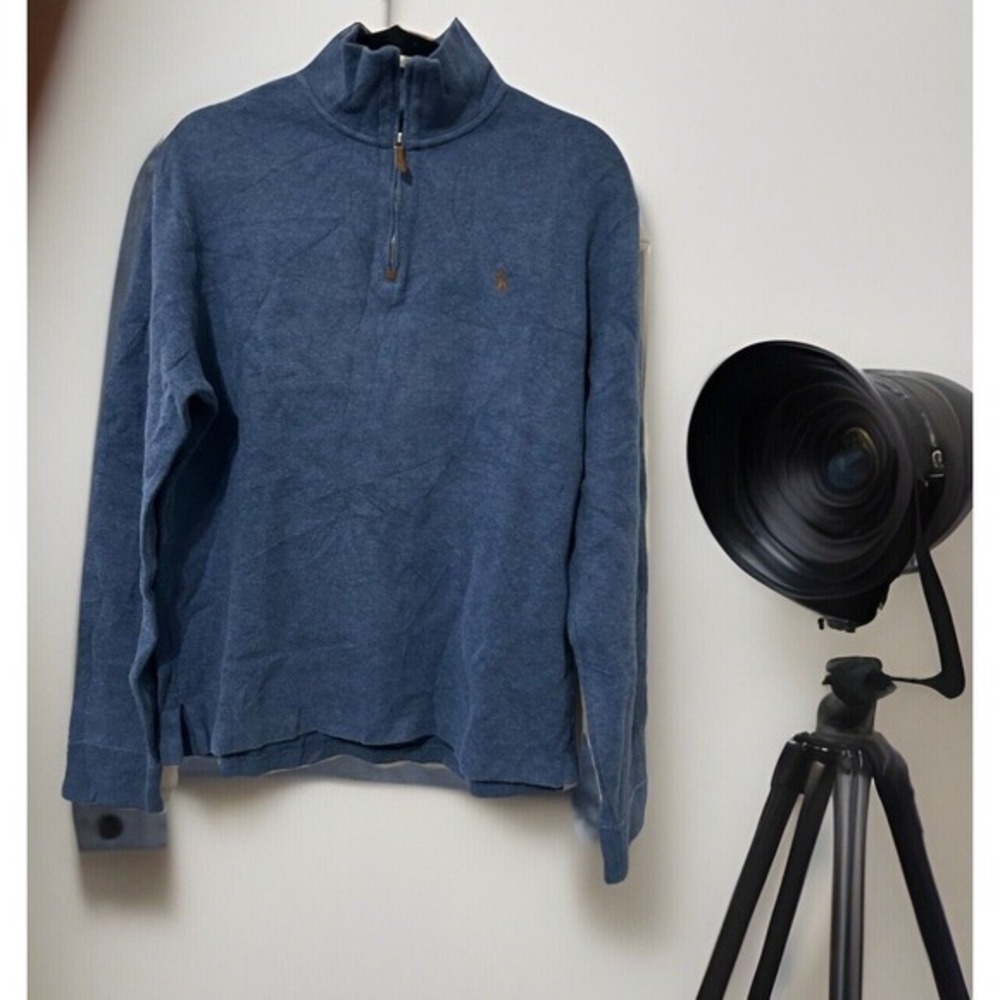 Polo by Ralph Lauren Blue Zip Up Sweater